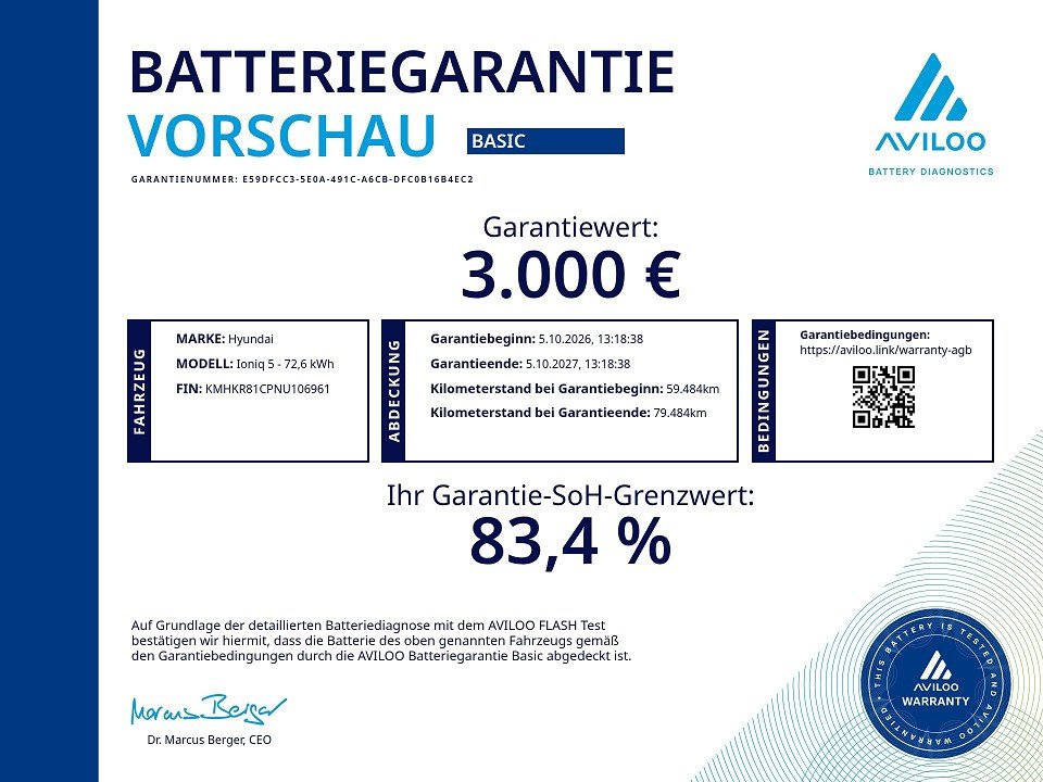 Fahrzeugabbildung Hyundai IONIQ 5 4WD 72kWh UNIQ 20ZOLL 97%SOH GARANTIE-30