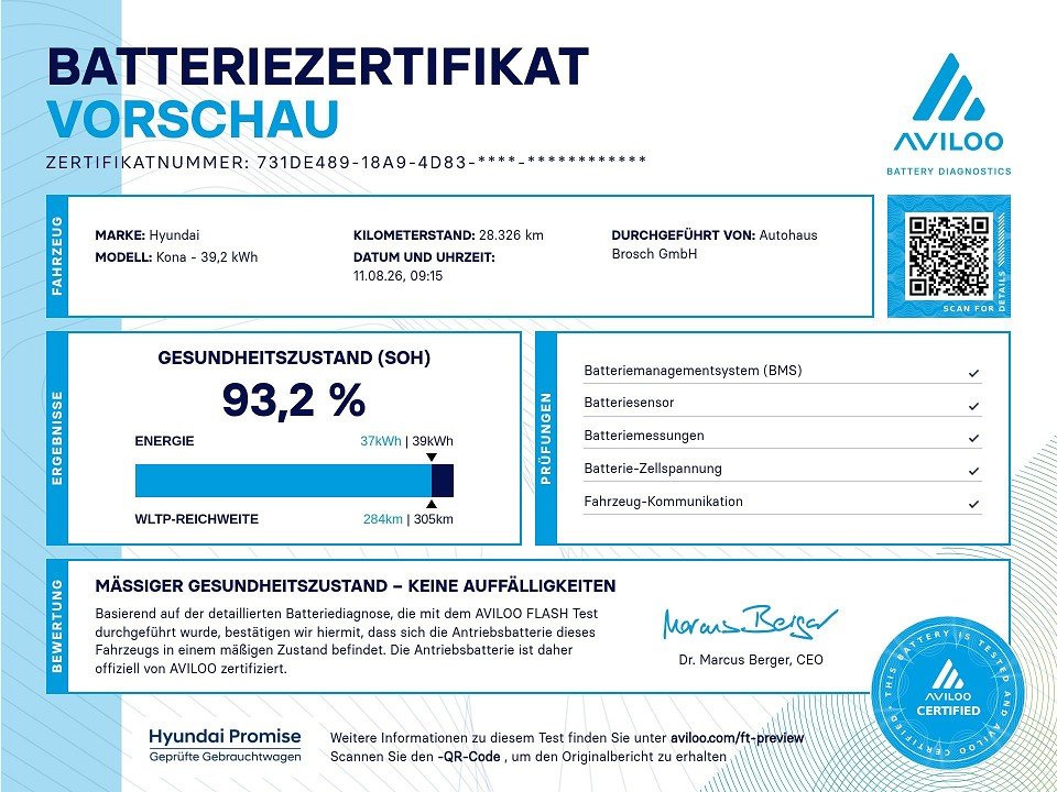 Fahrzeugabbildung Hyundai KONA EV 39kWh EDITION30+ BATTERIEGARANTIE AVILOO
